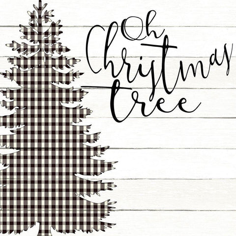 Oh Christmas Tree Black Modern Wood Framed Art Print by Allen, Kimberly