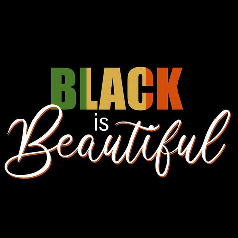 Black is Beautiful Gold Ornate Wood Framed Art Print with Double Matting by Allen, Kimberly