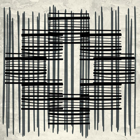 Pattern Stripe 2 Black Ornate Wood Framed Art Print with Double Matting by Allen, Kimberly