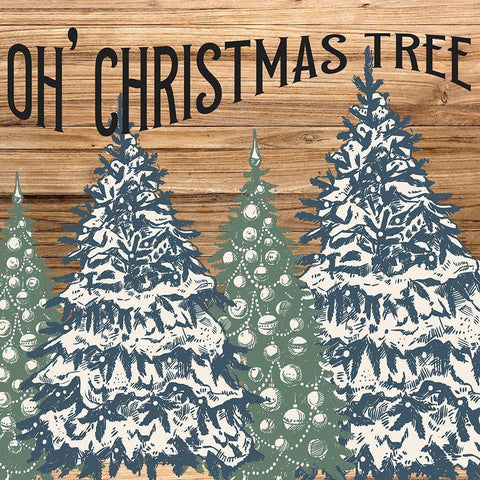 Oh Christmas Tree Black Modern Wood Framed Art Print by Allen, Kimberly