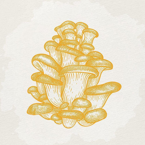 Mushroom Love 2 Gold Ornate Wood Framed Art Print with Double Matting by Allen, Kimberly