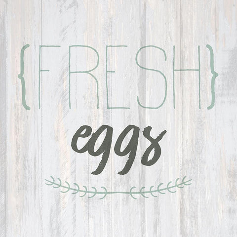 Fresh Eggs White Modern Wood Framed Art Print with Double Matting by Kimberly, Allen