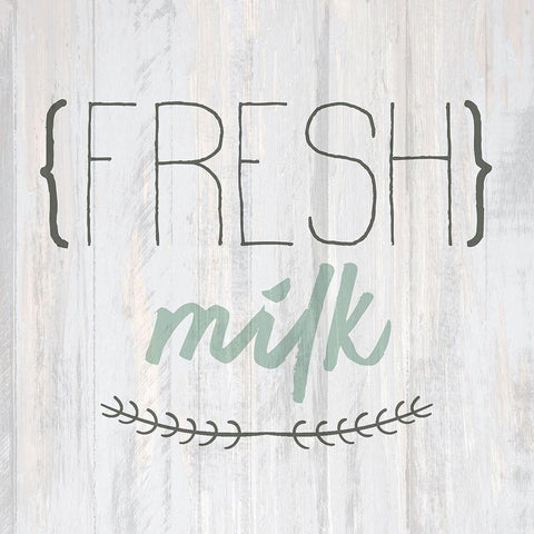 Fresh Milk Black Modern Wood Framed Art Print by Kimberly, Allen