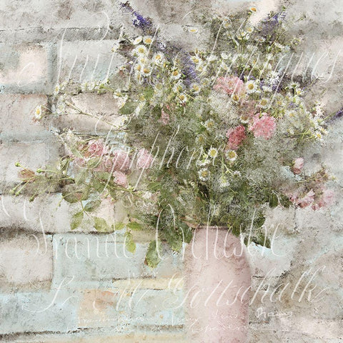 Wildflower Bouquet Gold Ornate Wood Framed Art Print with Double Matting by Kimberly, Allen