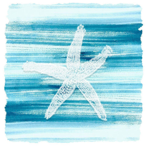 Coastal Brushstroke 4 White Modern Wood Framed Art Print with Double Matting by Kimberly, Allen