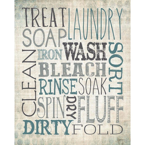 Laundry Art Gold Ornate Wood Framed Art Print with Double Matting by Louise, Gigi
