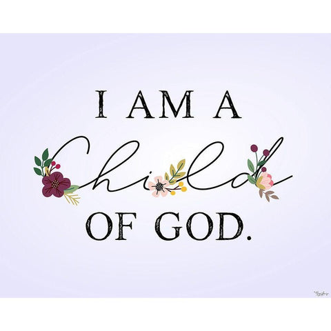 Child of God Black Modern Wood Framed Art Print with Double Matting by Louise, Gigi