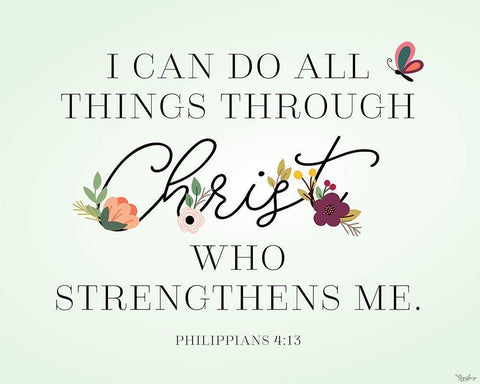 Christ Strengthens Black Ornate Wood Framed Art Print with Double Matting by Louise, Gigi