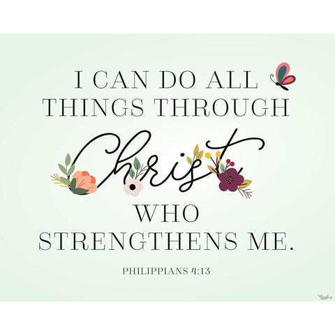 Christ Strengthens White Modern Wood Framed Art Print by Louise, Gigi