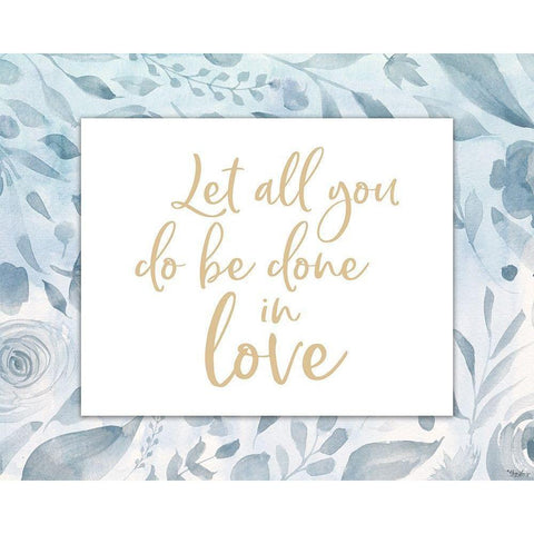 Done In Love Black Modern Wood Framed Art Print with Double Matting by Louise, Gigi