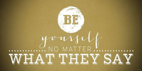 Yourself Yellow Black Ornate Wood Framed Art Print with Double Matting by Louise, Gigi