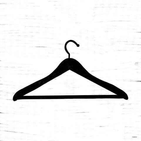 Hanger Black Modern Wood Framed Art Print by Louise, Gigi
