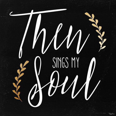 Then Signs Black Modern Wood Framed Art Print with Double Matting by Louise, Gigi