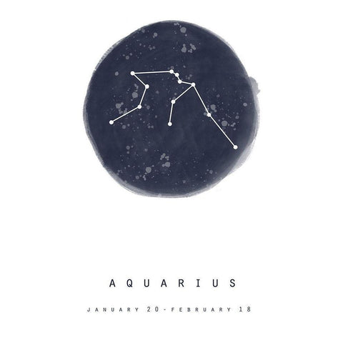 Aquarius Black Modern Wood Framed Art Print by Straatsma, Leah
