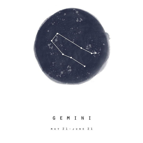Gemini White Modern Wood Framed Art Print by Straatsma, Leah