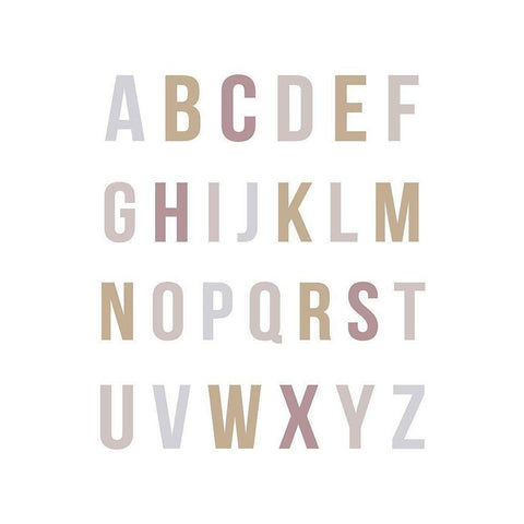 Rainbow Alphabet Gold Ornate Wood Framed Art Print with Double Matting by Straatsma, Leah