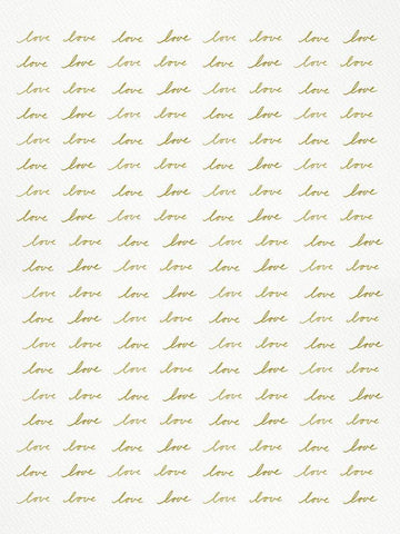 Love In Repeat White Modern Wood Framed Art Print with Double Matting by Straatsma, Leah