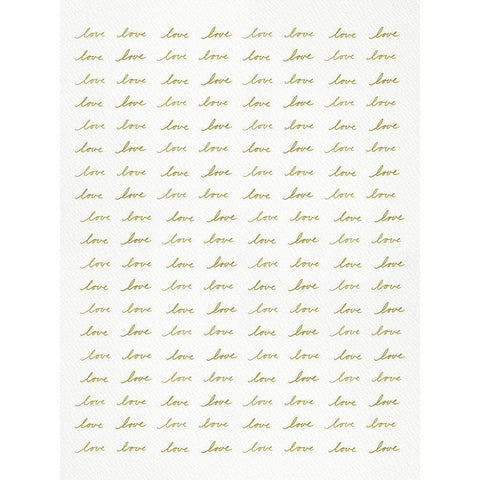 Love In Repeat Black Modern Wood Framed Art Print with Double Matting by Straatsma, Leah