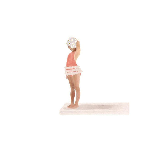 Take The Plunge White Modern Wood Framed Art Print by Straatsma, Leah