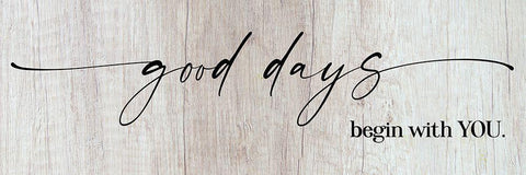 Good Days White Modern Wood Framed Art Print with Double Matting by Hogan, Melody