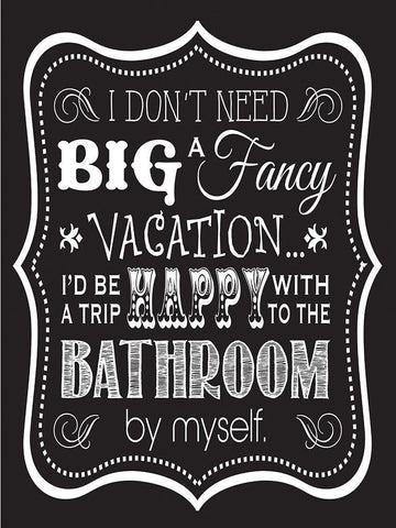 Bath Chalk 3 Black Ornate Wood Framed Art Print with Double Matting by Hogan, Melody