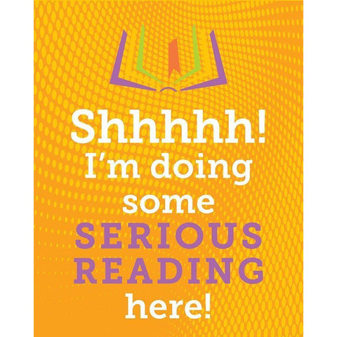 Serious Reading 3 Black Modern Wood Framed Art Print with Double Matting by Hogan, Melody