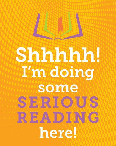 Serious Reading 3 White Modern Wood Framed Art Print with Double Matting by Hogan, Melody