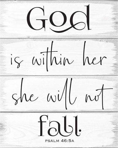 God Wood Panels 2 White Modern Wood Framed Art Print with Double Matting by Hogan, Melody