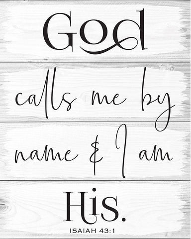 God Wood Panels 3 White Modern Wood Framed Art Print with Double Matting by Hogan, Melody