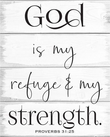 God Wood Panels 4 White Modern Wood Framed Art Print with Double Matting by Hogan, Melody
