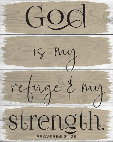 God Wood Panels 4 White Modern Wood Framed Art Print with Double Matting by Hogan, Melody