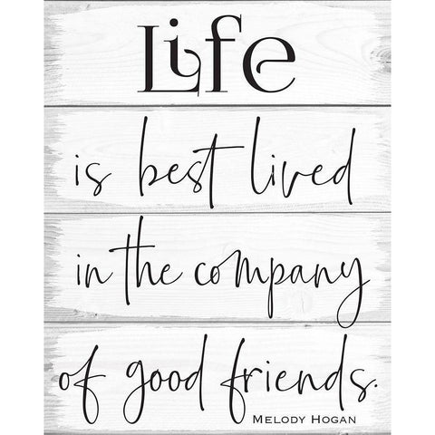 Life Wood Panels 4 Black Modern Wood Framed Art Print with Double Matting by Hogan, Melody