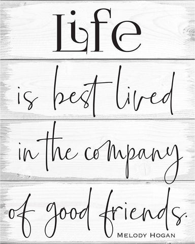 Life Wood Panels 4 White Modern Wood Framed Art Print with Double Matting by Hogan, Melody
