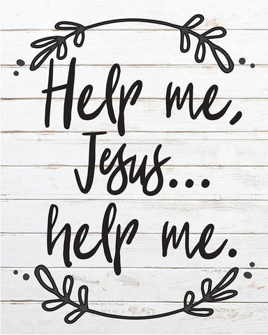 God Bless 6 White Modern Wood Framed Art Print with Double Matting by Hogan, Melody