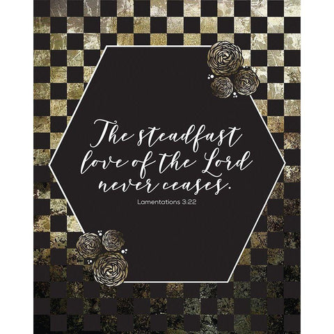 Gold Foil Steadfast 3 Black Modern Wood Framed Art Print with Double Matting by Hogan, Melody