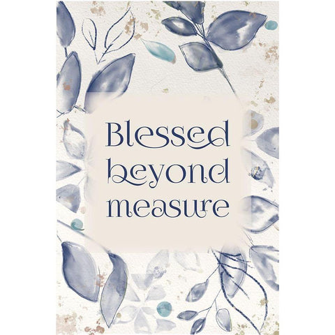 Blue Botanical Blessings 2 Gold Ornate Wood Framed Art Print with Double Matting by Hogan, Melody