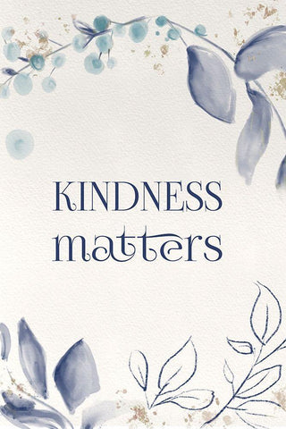 Blue Botanical Blessings 3 Black Ornate Wood Framed Art Print with Double Matting by Hogan, Melody