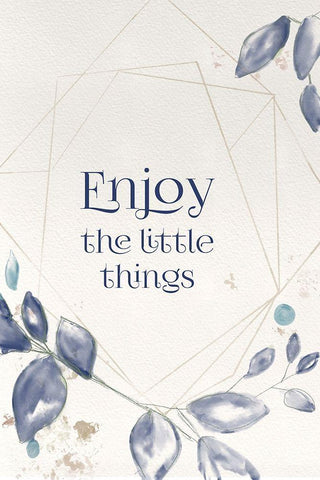 Blue Botanical Blessings 6 Black Ornate Wood Framed Art Print with Double Matting by Hogan, Melody