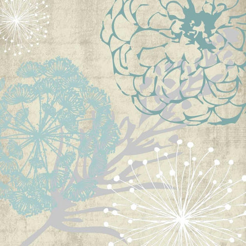Transitional Floral Soft 3 White Modern Wood Framed Art Print by Hogan, Melody