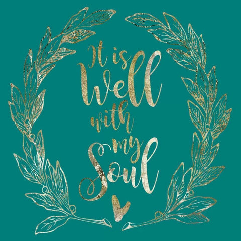 Soulfully Well 1 Gold Ornate Wood Framed Art Print with Double Matting by Hogan, Melody