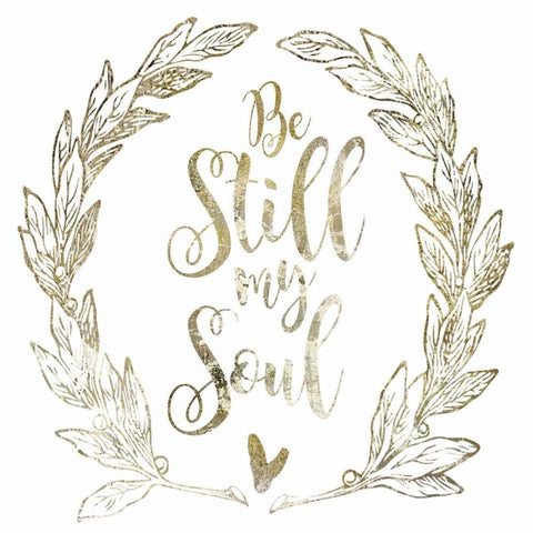 Soul Be Still 2 Black Modern Wood Framed Art Print with Double Matting by Hogan, Melody