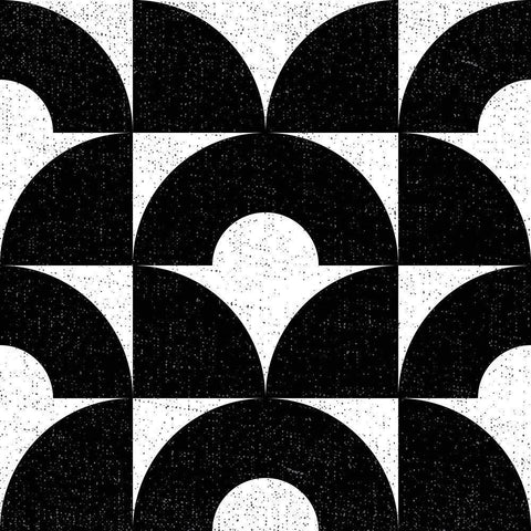 Oversized Abstracts BW 4 Black Ornate Wood Framed Art Print with Double Matting by Hogan, Melody