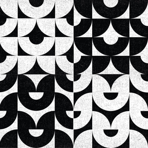 Oversized Abstract BW Combo White Modern Wood Framed Art Print by Hogan, Melody