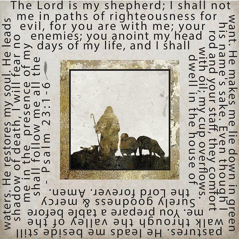 Gold Foil Scriptures 2 Black Modern Wood Framed Art Print with Double Matting by Hogan, Melody