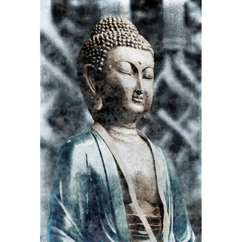 Buddha Mist 1 Black Modern Wood Framed Art Print with Double Matting by Prime, Marcus