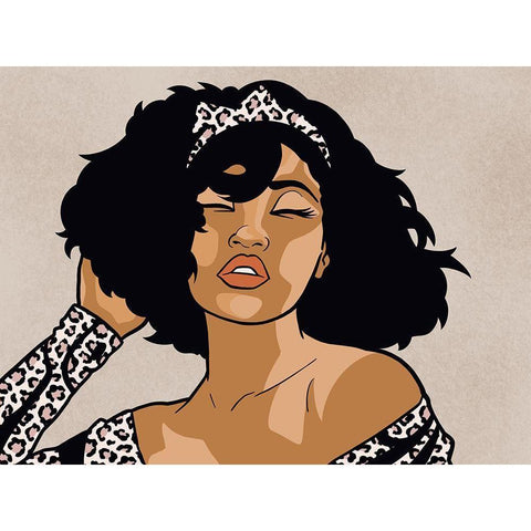 Cheetah Print Diva White Modern Wood Framed Art Print by Prime, Marcus