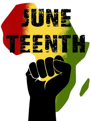 Juneteenth Pride White Modern Wood Framed Art Print with Double Matting by Prime, Marcus