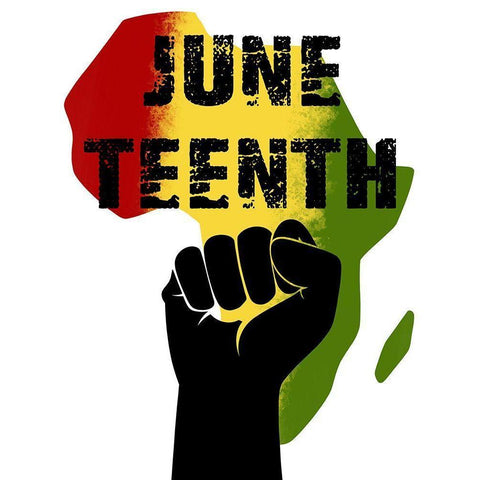 Juneteenth Pride Gold Ornate Wood Framed Art Print with Double Matting by Prime, Marcus
