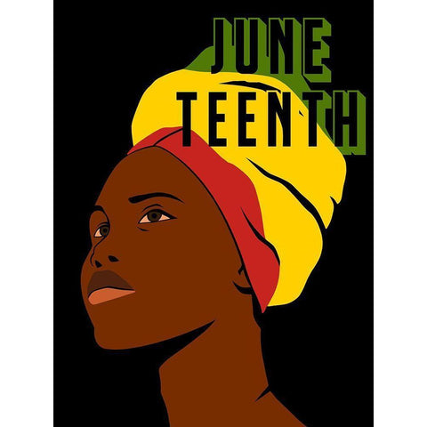 Juneteenth Beauty Gold Ornate Wood Framed Art Print with Double Matting by Prime, Marcus