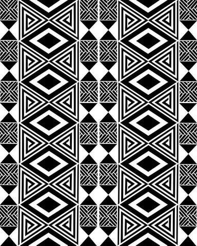 Bogolan Tradition 2 White Modern Wood Framed Art Print with Double Matting by Prime, Marcus